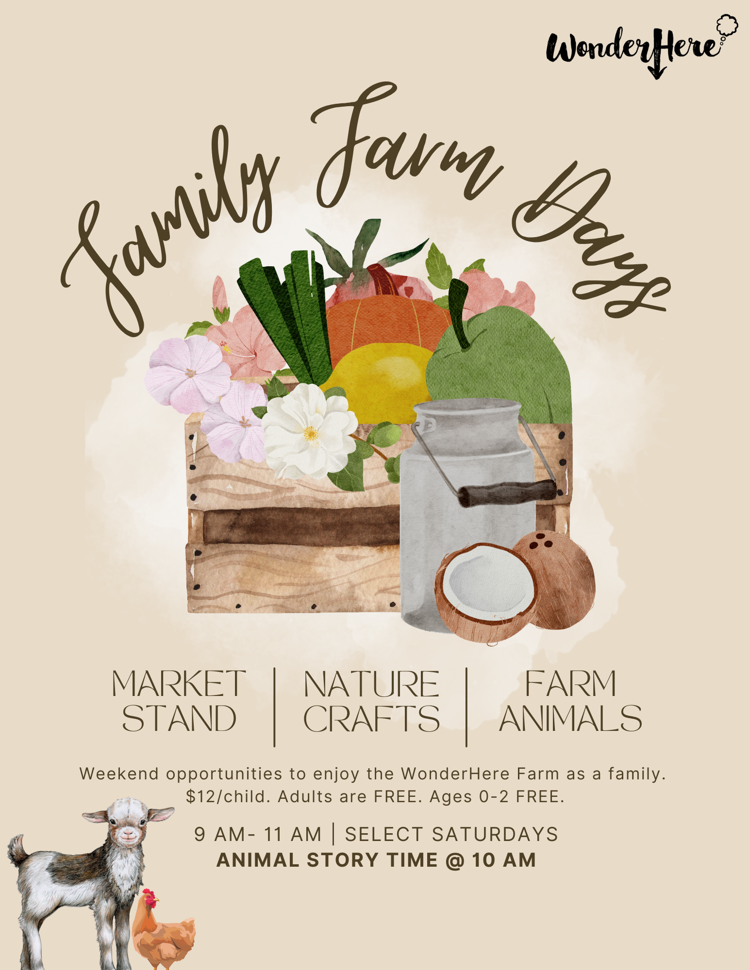 Cute Vintage Farmers Market Event Flyer (1)