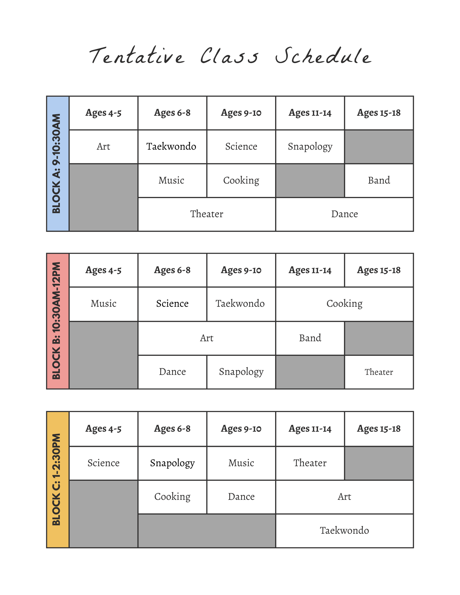 The Homeschool Collective OPEN HOUSE Schedule